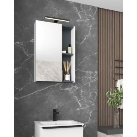 BIT 50 gornji kupaonski ormarić s dekorom bijeli sjaj