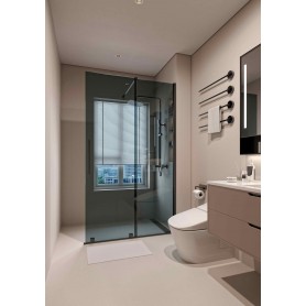 Shower glass VETRO SLIDE black 100x195cm