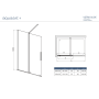 Shower glass for VETRO SLIDE TRS 100x195cm
