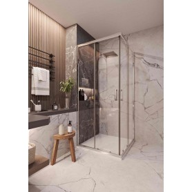 TK VIGO chrome rectangular shower cabin 78-90x195cm