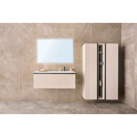 MIRAGE 120 donji kupaonski ormarić desni kašmir s crnim ručkicama