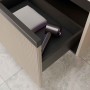 MIRAGE 80 bathroom cabinet cashmere with black handles