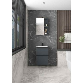 BIT 50 bathroom base cabinet in graphite gray decor