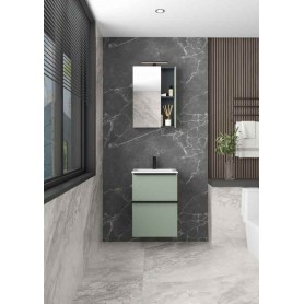 BIT 50 bathroom base cabinet in eucalyptus green decor