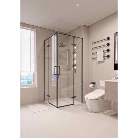 TK Parla 80KV black kvadratna tuš kabina 80X80X195 cm