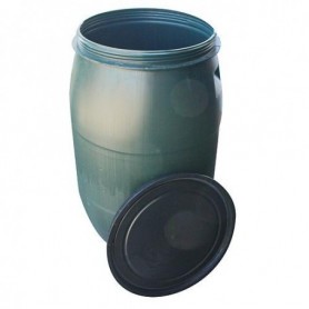 BAČVA PVC ZELENA 120L fi 395mm, POKLOPAC Z NAVOJEM