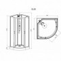 Tuš kabina EPIC 1 90x90x235cm Quick-Line