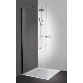 Stekleni fiksni del črn mat 65-67x195cm