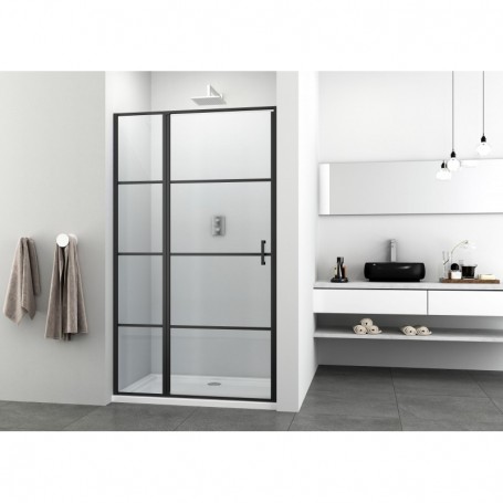 Nihajna vrata 100cm črna mat 98-100x195cm