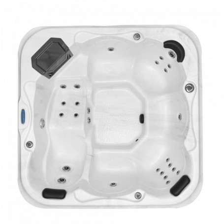 Vanjski jacuzzi TIROL - Bijeli mramor 210x210x80 cm