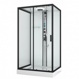 Kompletna tuš kabina BOSTON crna - s brzom montažom 90 x 120 x 215 cm
