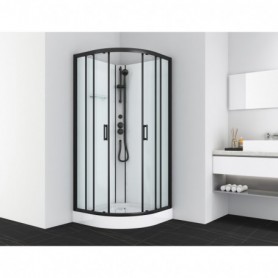 Kompletna tuš kabina DALLAS 90x90x210cm crna bez krova