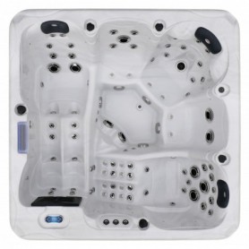 Vanjska hidromasažna kada HAWAII - Bijeli mramor 220x220x95 cm