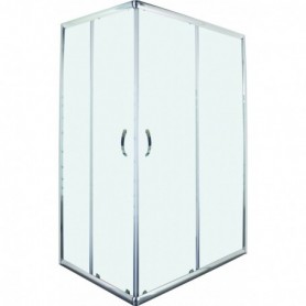 Kotna tuš kabina z mat steklom, 2 vrata, krom 70x90x190 cm