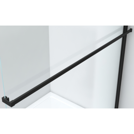 Ročaj za brisače za WALK IN aluminij 120 cm črn