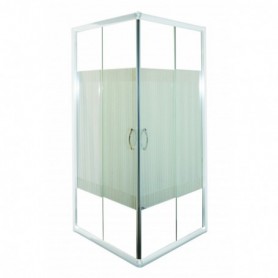 Kotni tuš m. trakastim belim 89-90x89-90x180