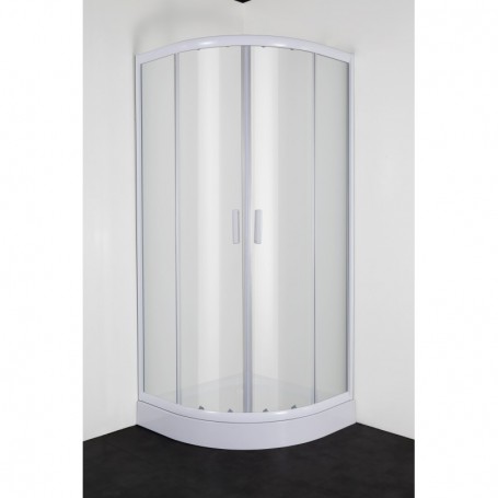 Polukružna tuš kabina 90 cm bijela