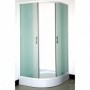 SEMI-CIRCULAR SHOWER CABIN 80 CM WHITE MATT