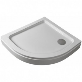 Okrogla kopalna posoda bela 90x90x15cm