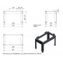 Stand for fireplace insert type Antek and Maja - dimensions