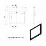 Decorative frame for fireplace insert type Zuzia and Eryk Deco dimensions
