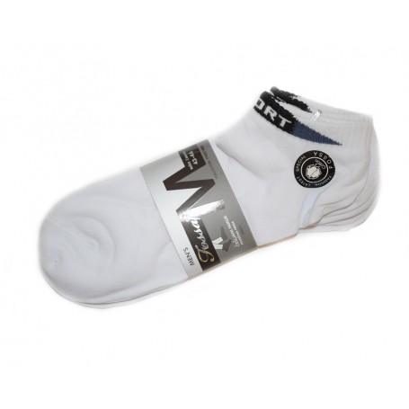 Muške čarape stopalice Fossaj  boja bijela vel. 43-46, 3 para